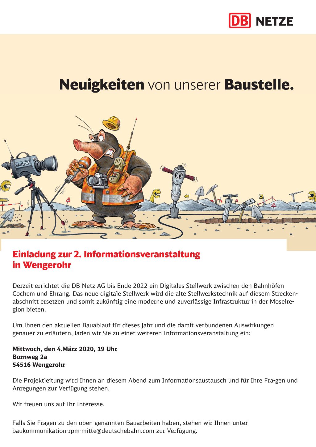 Plakat Einladung Informationsveranstaltung Wengerohr