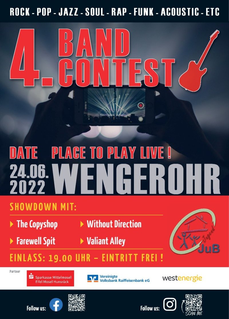 Jugend Band Contest 2022 am 24.06.2022 auf der Kirmes in Wengerohr