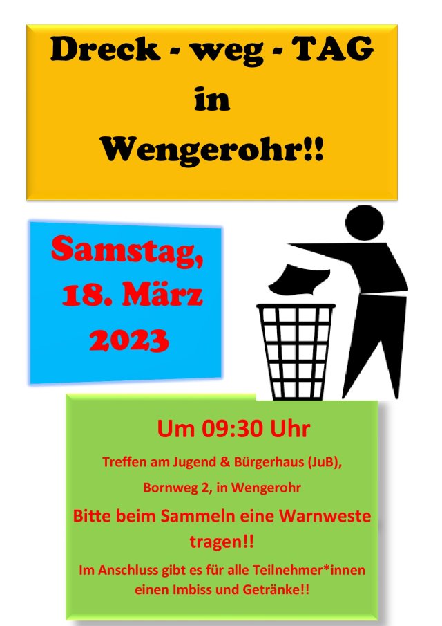 Dreckwegtag Wengerohr Plakat 2023