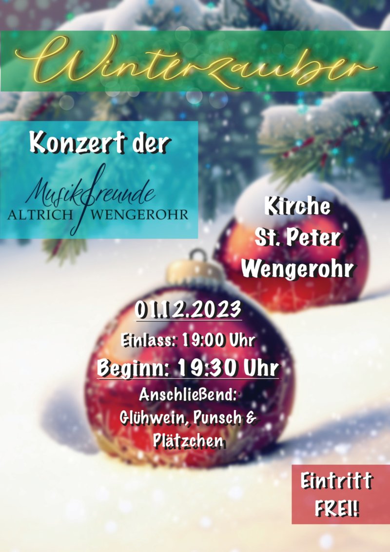 Plakat Konzert Winterzauber k